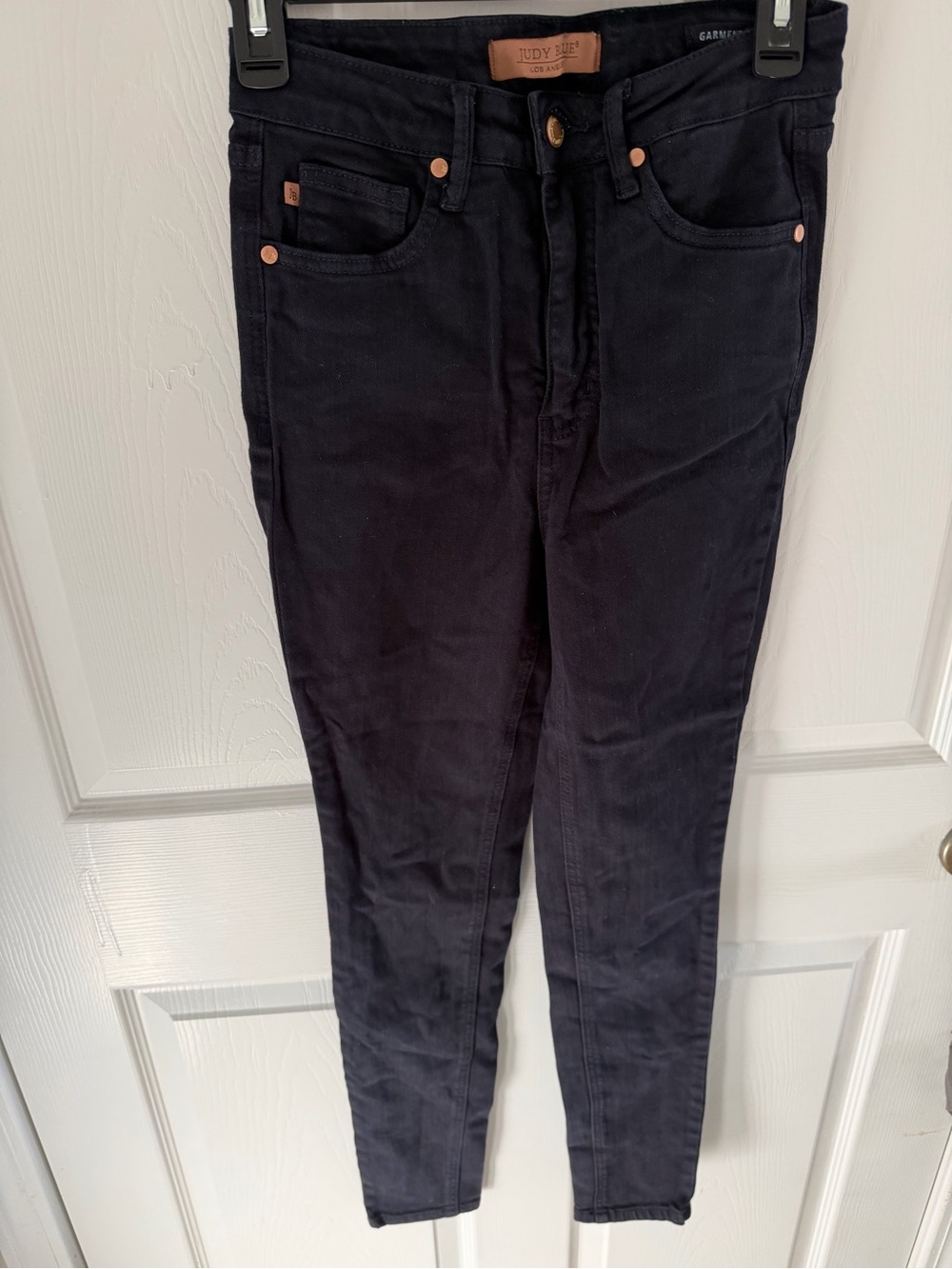 Judy Blue Women's Black High-Rise Skinny Jeans with Copper Rivets